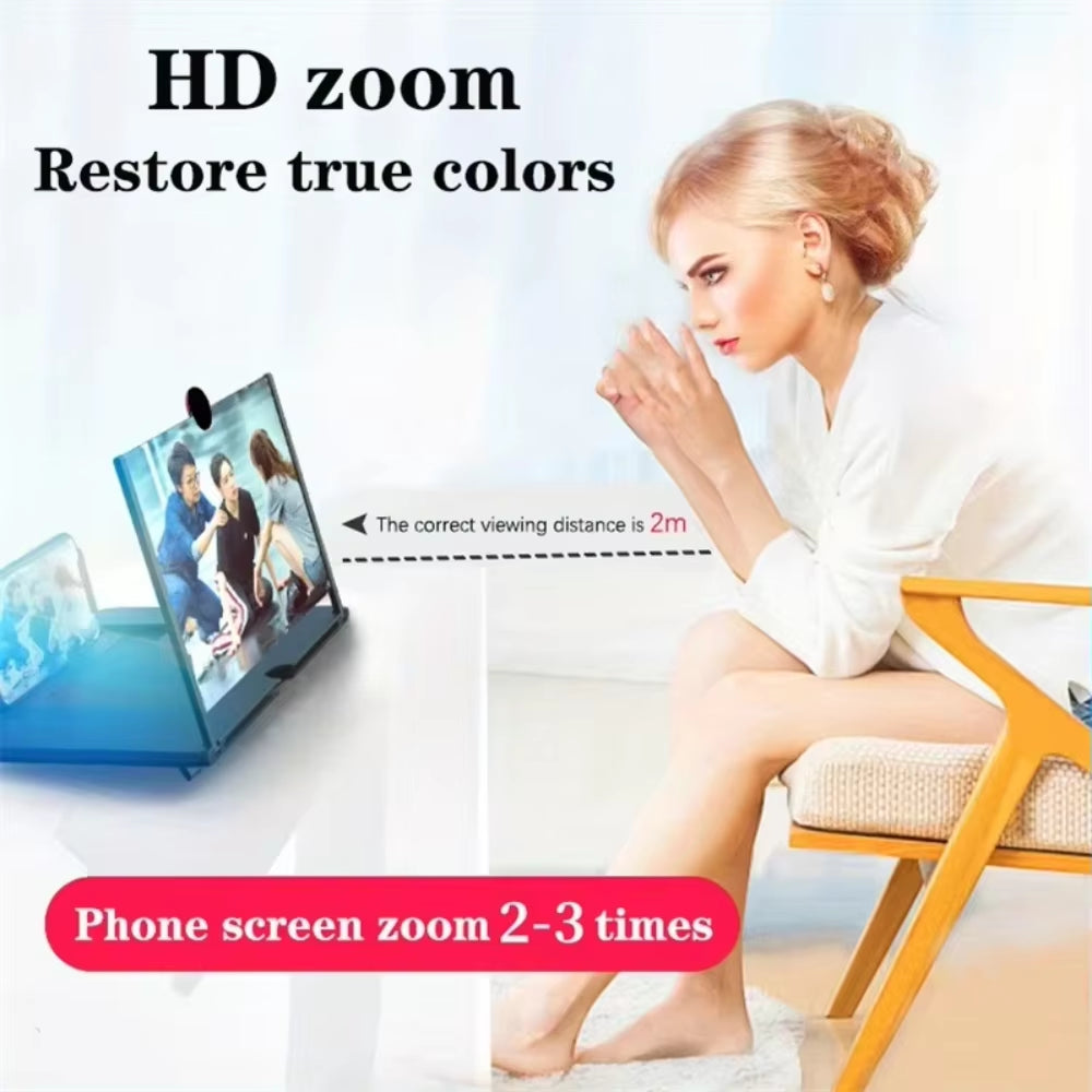Phone Screen Magnifier Phone Holder Screen Amplifier Video HD Phone for Phone Holder Multi-Function Enlarged Screen Phone Stand